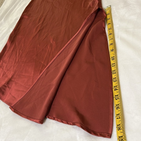 Petal & Pup Rust colored Satin Dress Size 8 - Picture 10 of 13